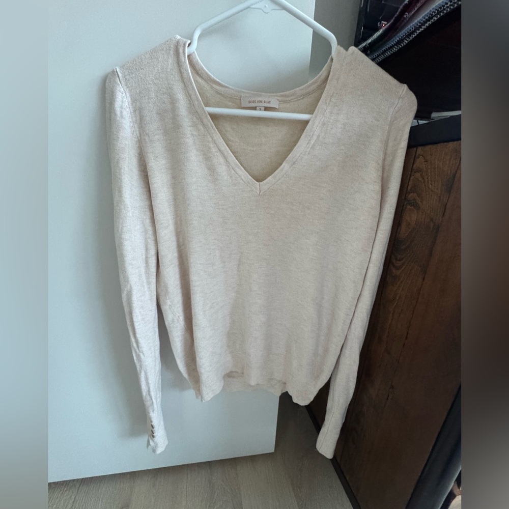 Like New Skies Are Blue Cream Knit Top